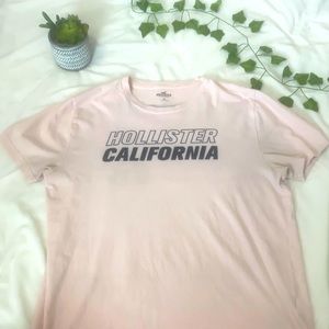 Oversized Hollister light pink T shirt Size: M